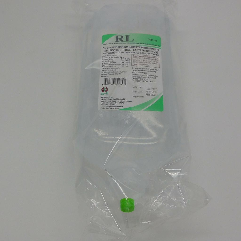 Sodium Lactate Solution 500ml (Hartmanns)