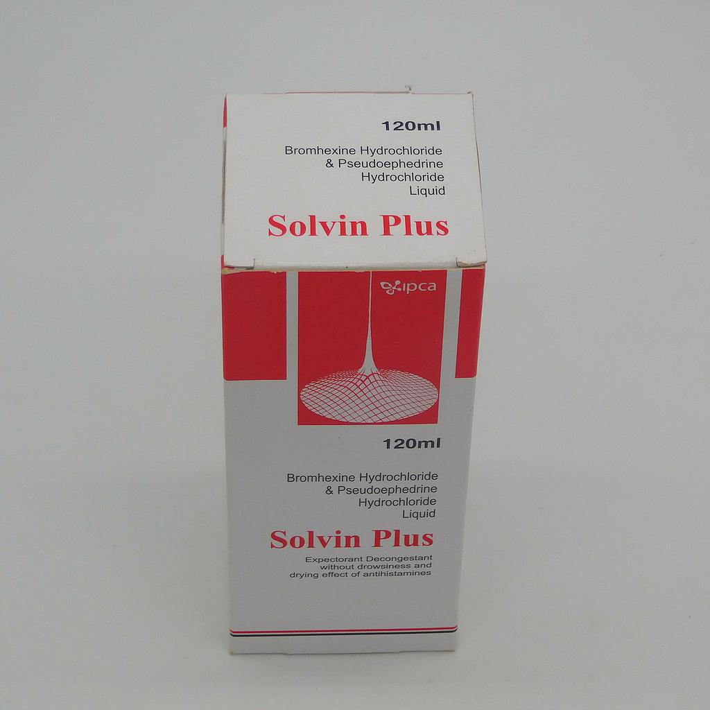 Bromhexine Hcl/Pseudoephedrine Hcl 120ml Syrup (Solvin Plus)