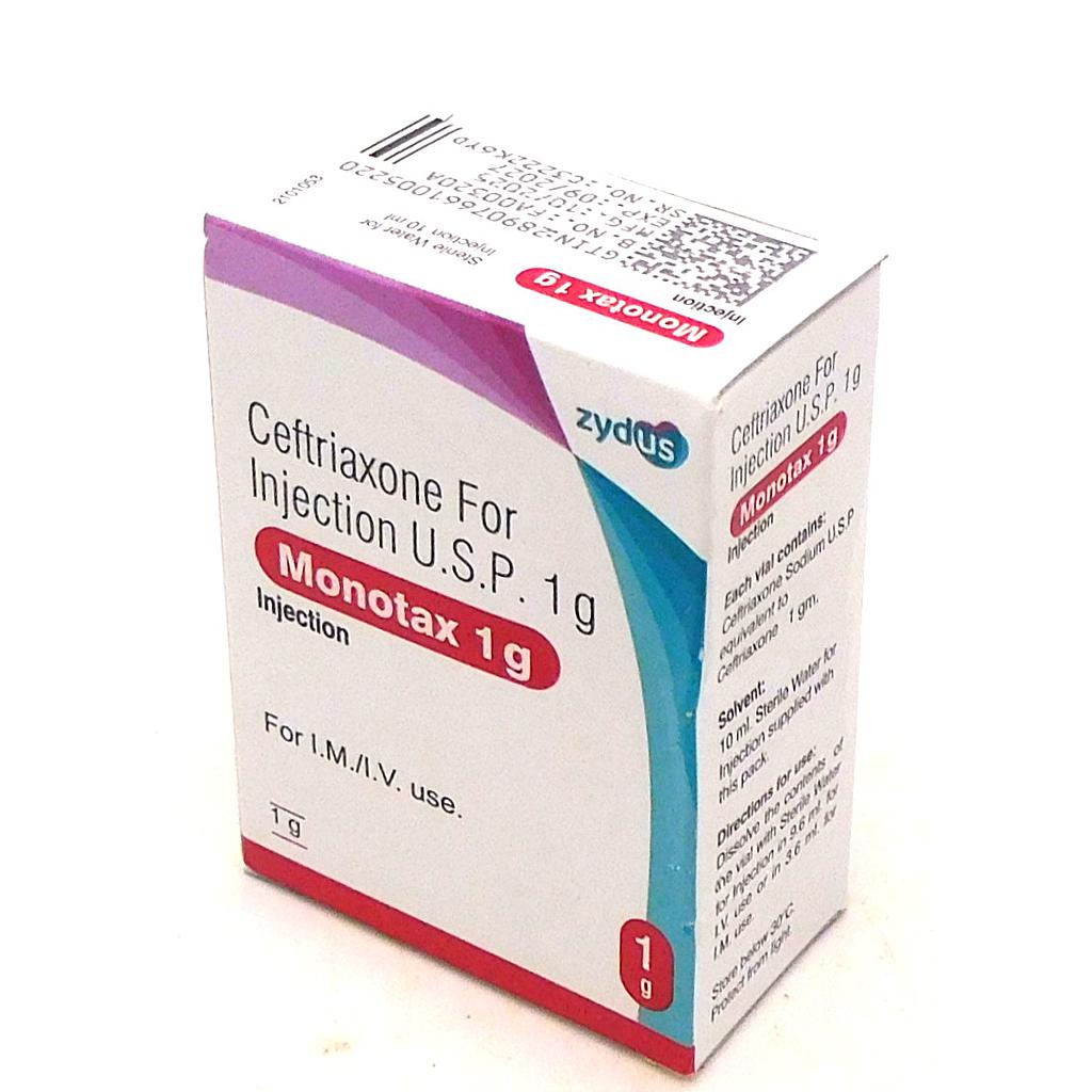 Ceftriaxone 1g Injection (Monotax)