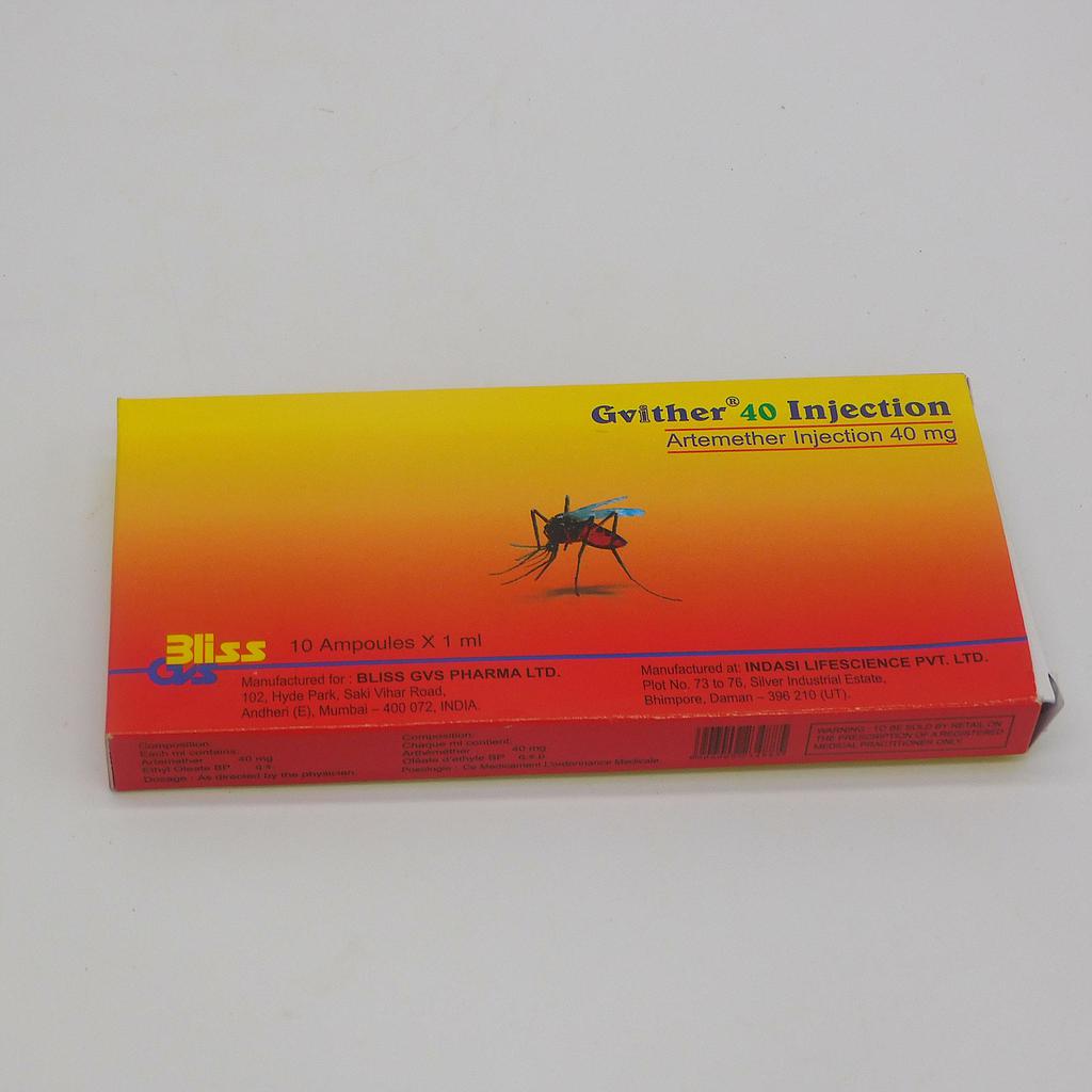 Artemether 40mg/ml Injection Ampoule (Gvither 40)