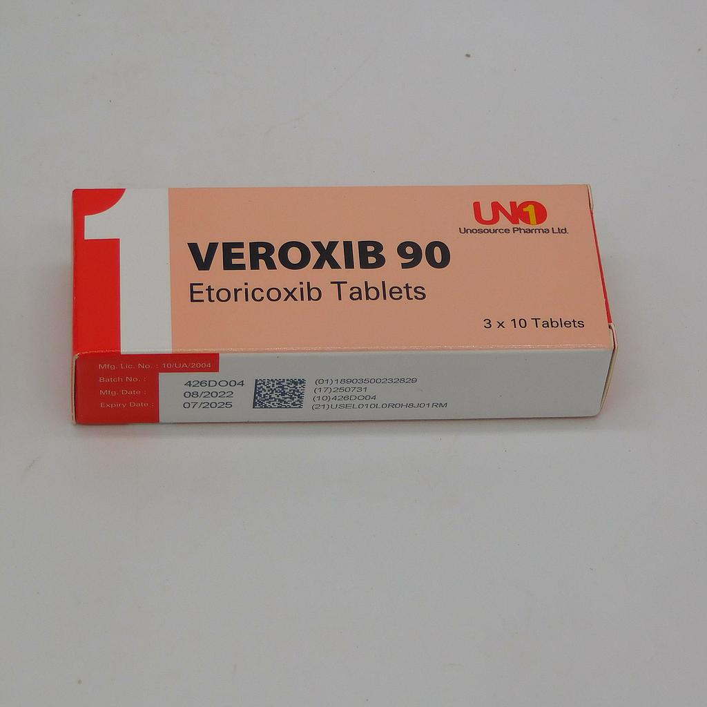 Etoricoxib 90mg Tablets (Veroxib)