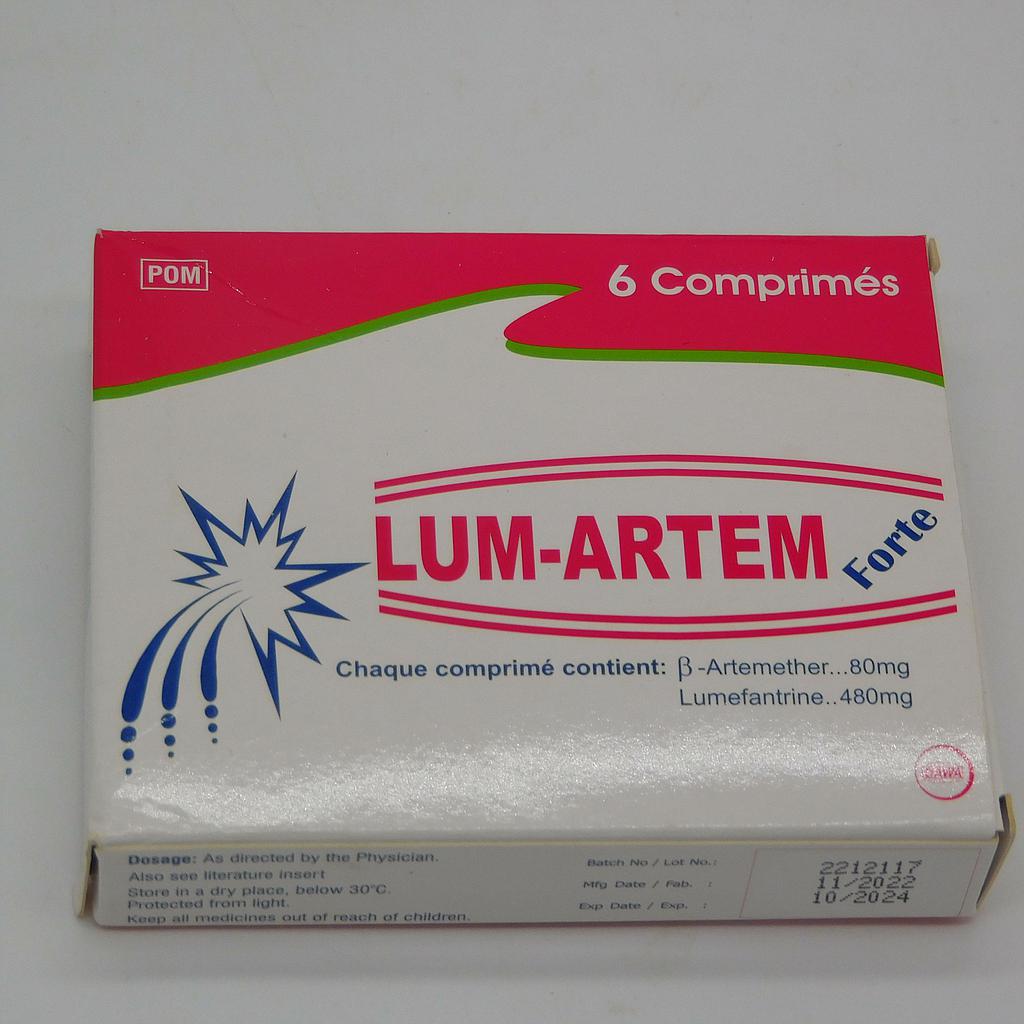 Artemether/Lumefantrine 80mg/480mg Tablets (Lumartem Forte)