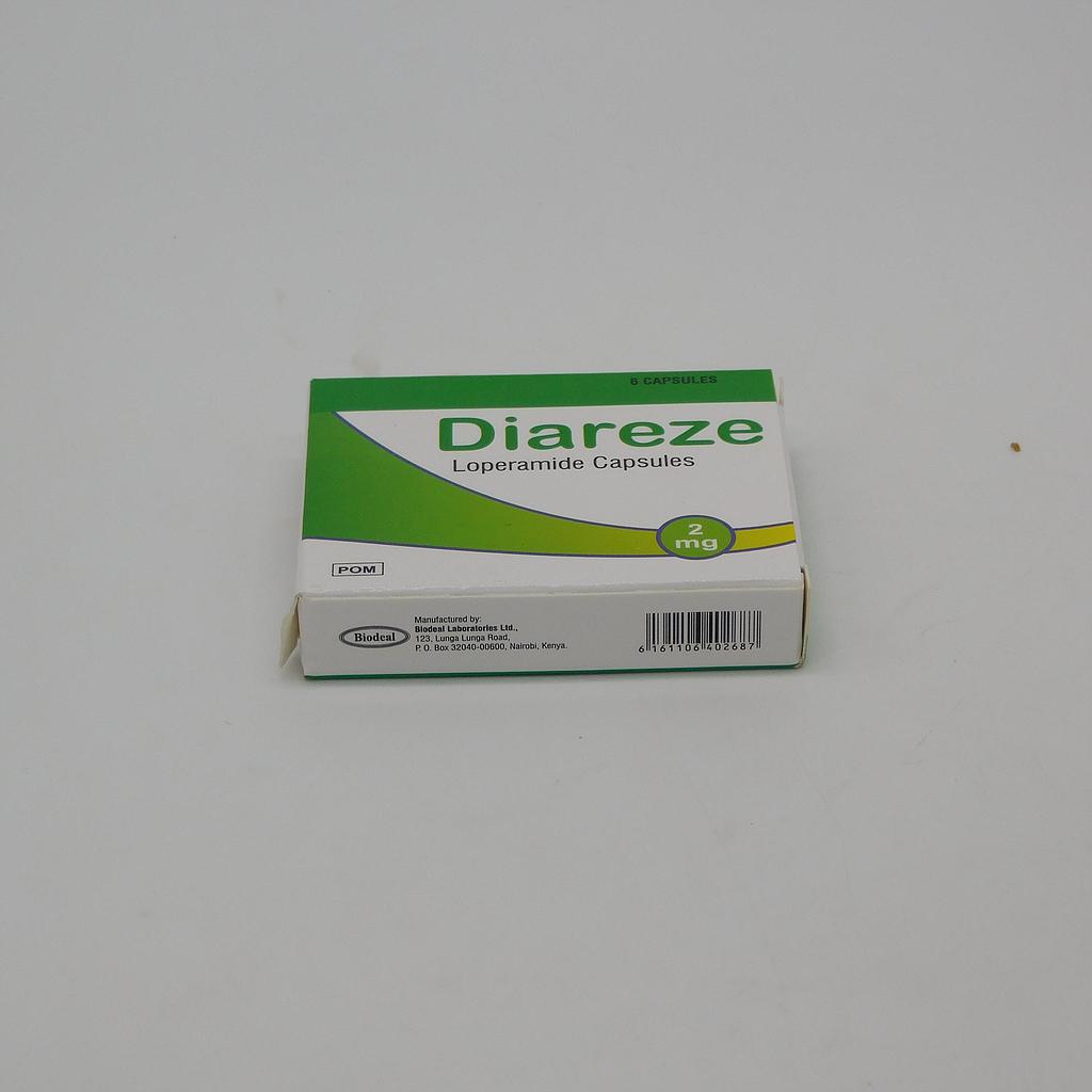 Loperamide 2mg Capsules (Diareze)