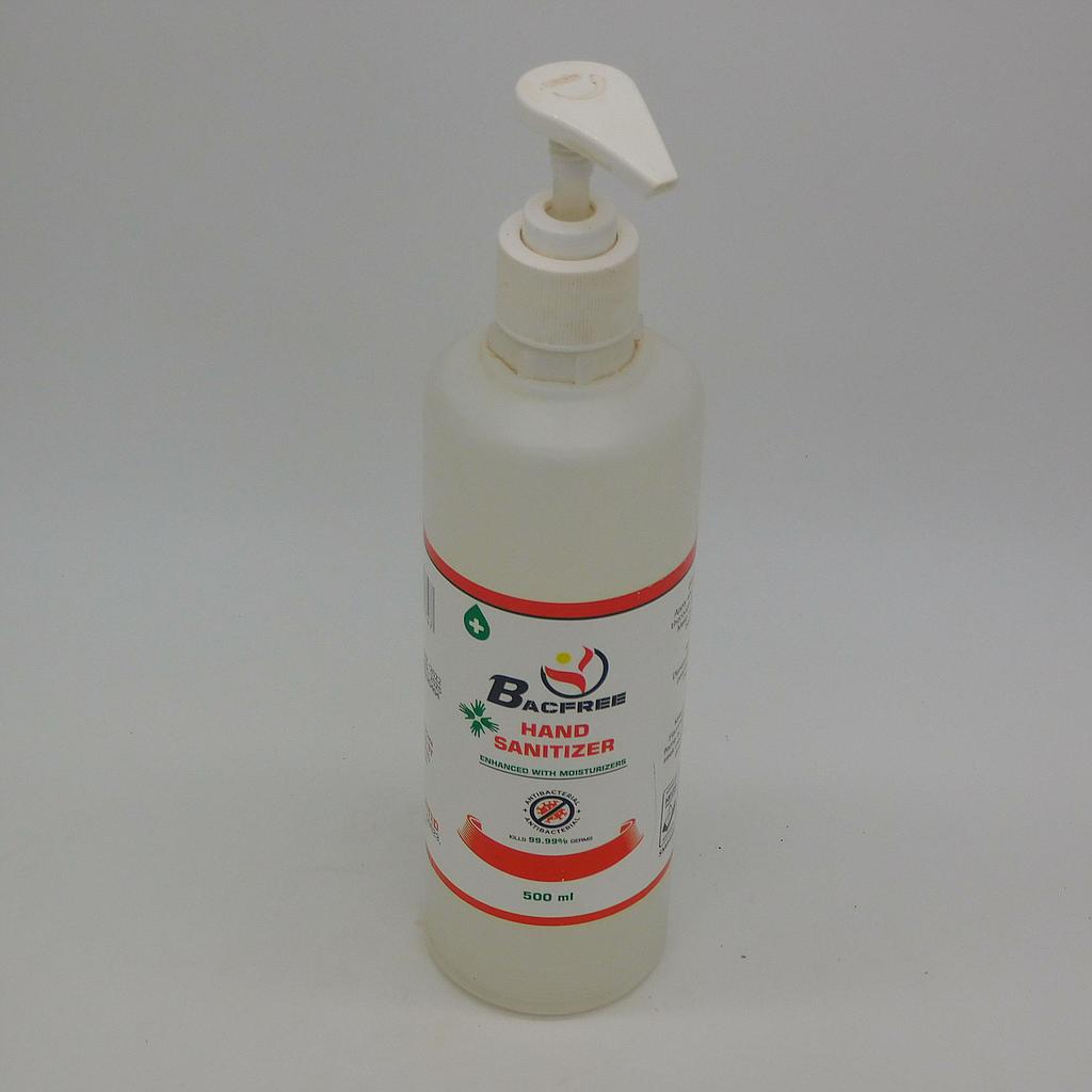 Hand Sanitizer 500ml Bottle With Pump (Bacfree) 
