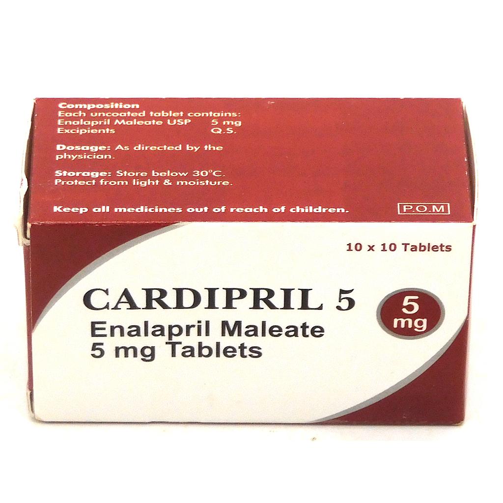 Enalapril 5mg Tablets (Cardipril)