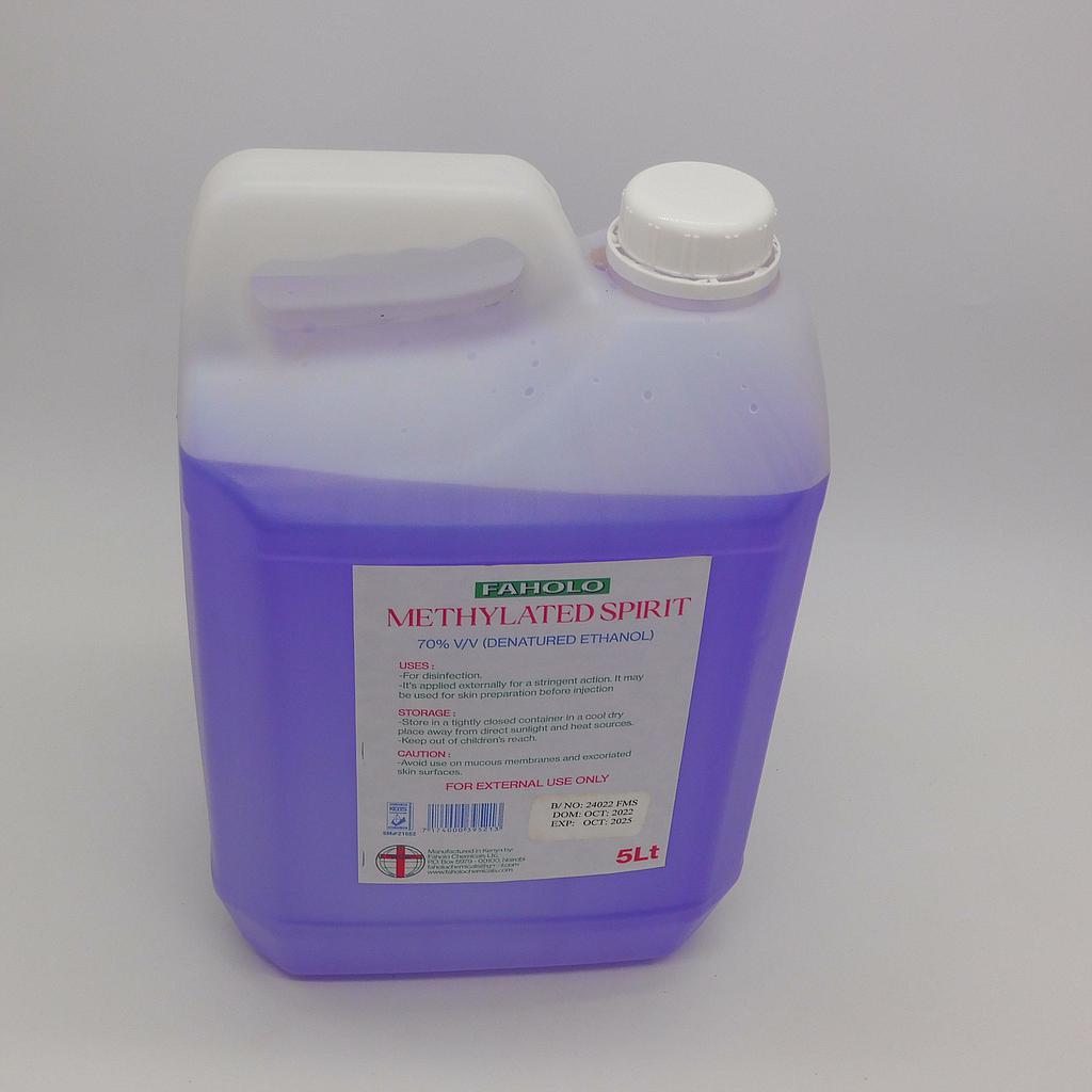 Methylated Spirit 5 Litres (Faholo)