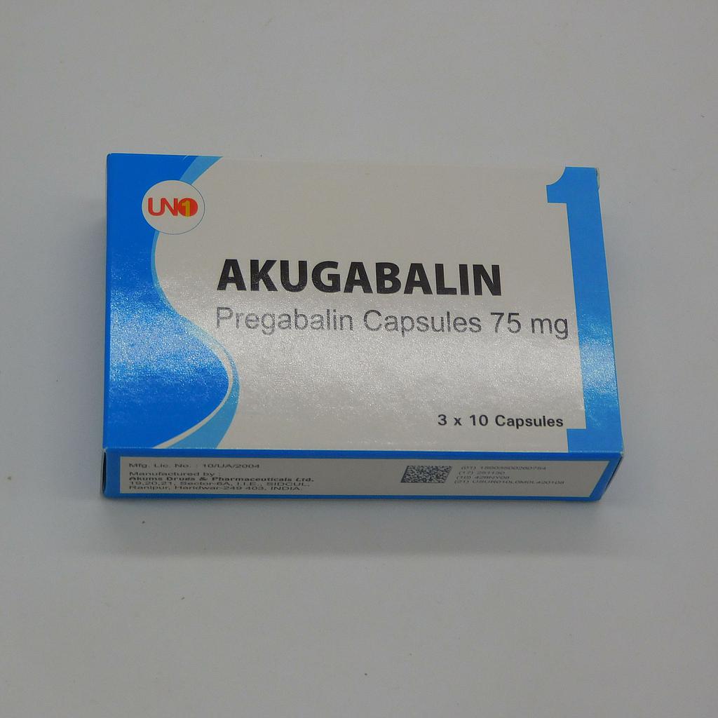 Pregabalin 75mg Capsules (Akugabalin)