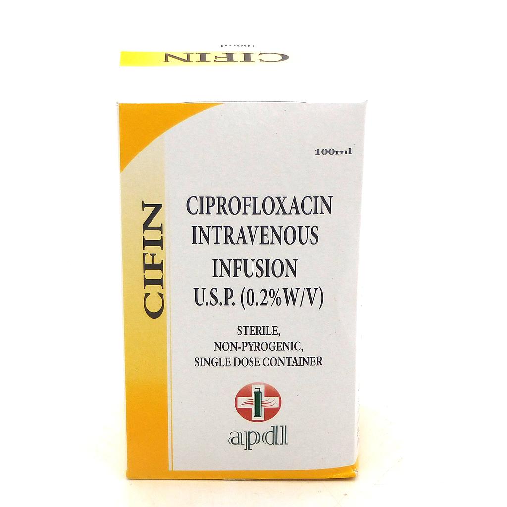 Ciprofloxacin 200mg/100ml Infusion Bottle (CIFIN)