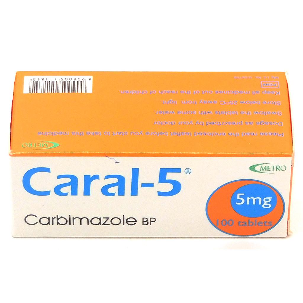 Carbimazole 5mg Tablets (Caral)