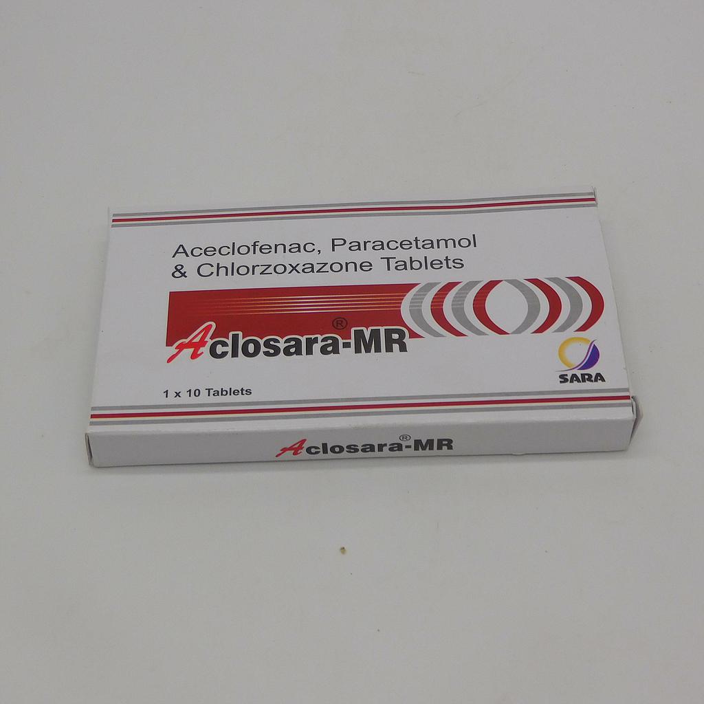 Aceclofenac/Paracetamol/Chlorzoxazone 100/325/250mg (Aclosara MR)