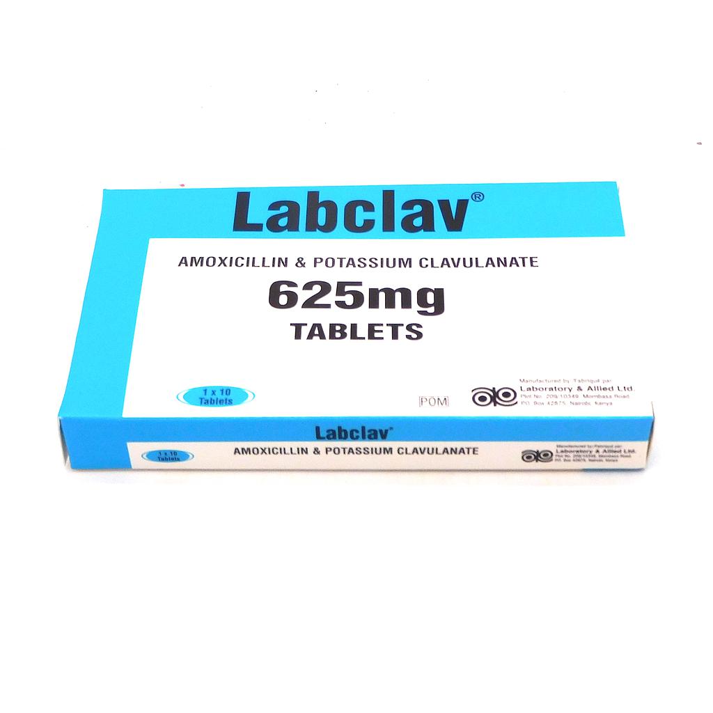 Amoxicillin/Clavulanate Potassium 625mg Tablets (Labclav)