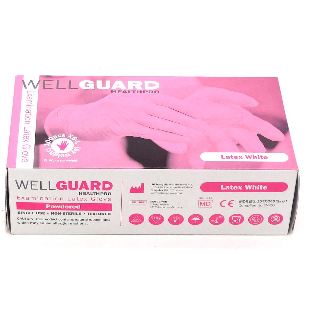 Latex Examination Gloves Medium Box (Wellguard)