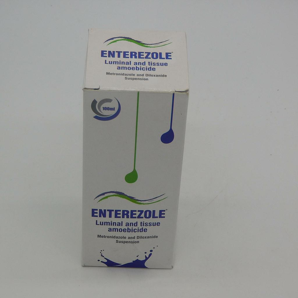Diloxanide Furoate 250mg/ml Metronidazole Benzoate 200mg/ml Suspension 100ml (Enterezole)