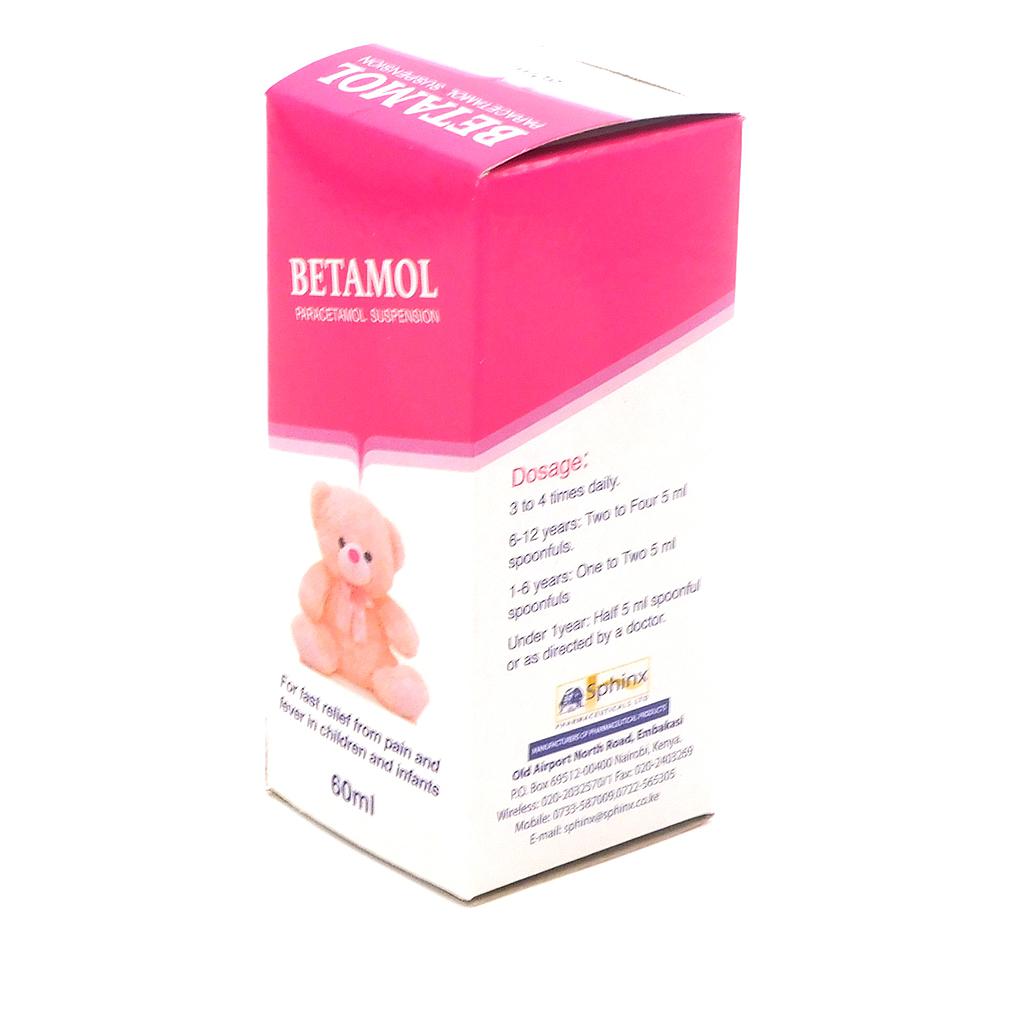 Paracetamol 120mg/5ml Suspension 60ml (Betamol)