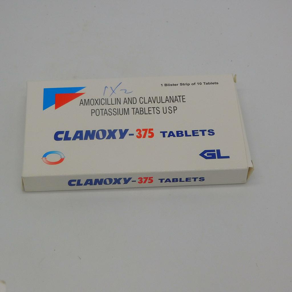 Amoxicillin/Clavulanate Potassium 375mg Tablets (Clanoxy)