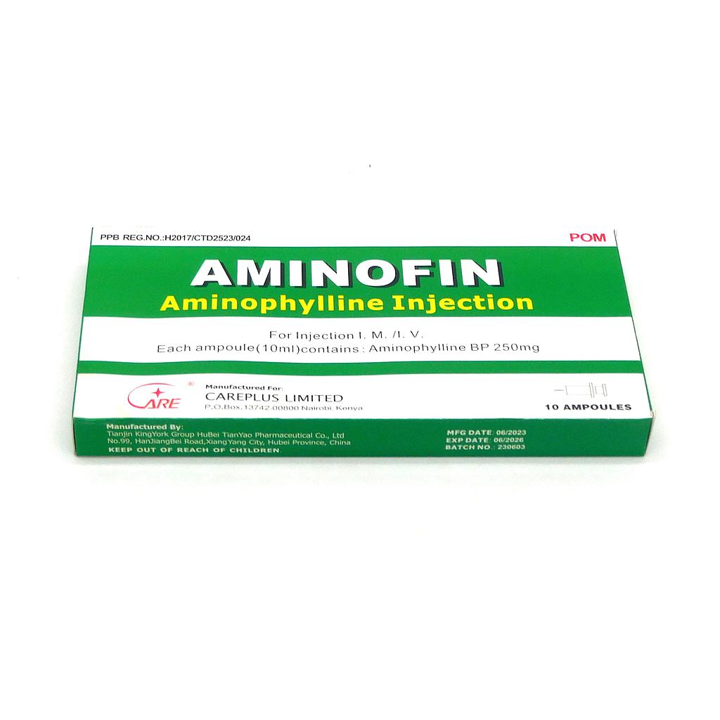 Aminophylline 25mg/10ml Injection Ampoule (Aminofine) 