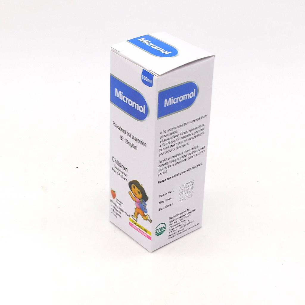 Paracetamol 120mg/5ml Suspension 100ml (Micromol)