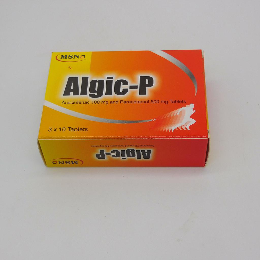 Aceclofenac/Paracetamol 100/500mg Tablets (Algic P)