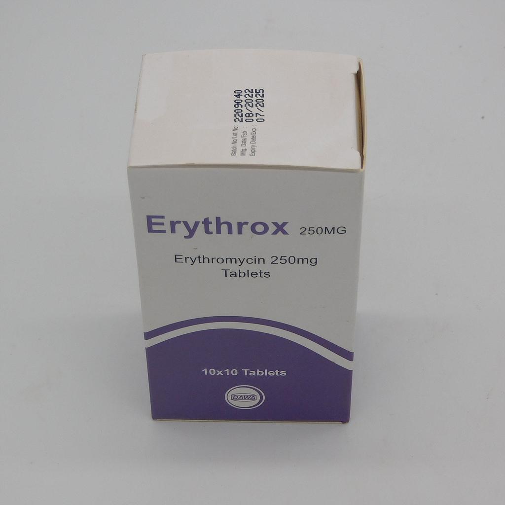 Erythromycin 250mg Tablets Blister (Erythrox)