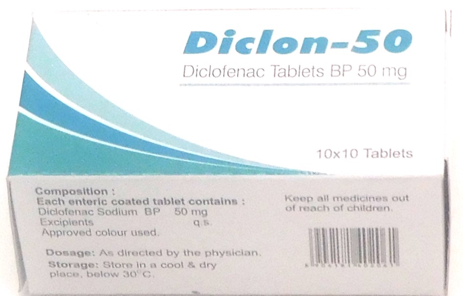 Diclofenac Sodium 50mg Tablets (Diclon)