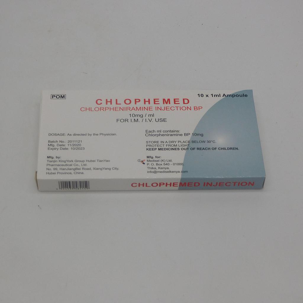 Chlopheniramine 10mg/ml Injection Ampoule (Chlophemed) 