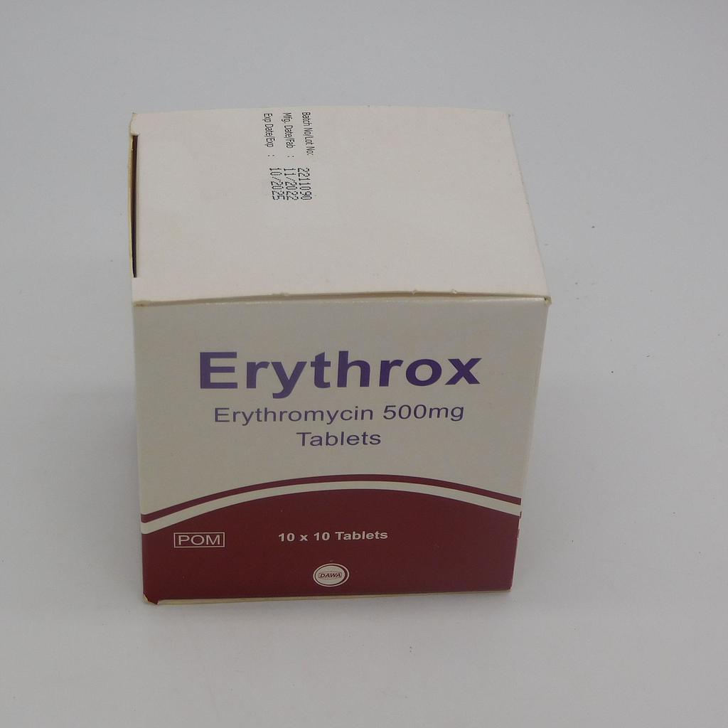 Erythromycin 500mg Tablets Blister (Erythrox)