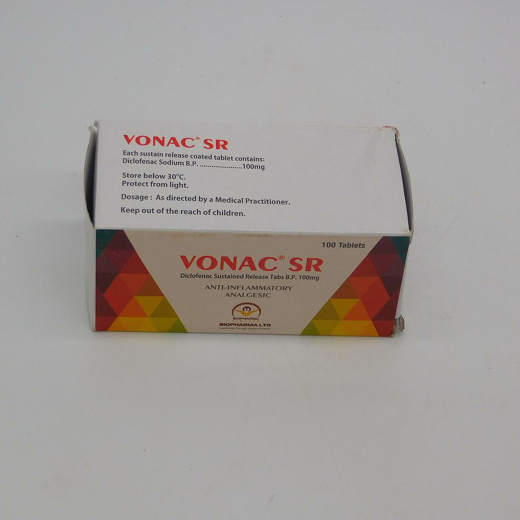 Diclofenac Sodium 100mg Tablets (Vonac SR)