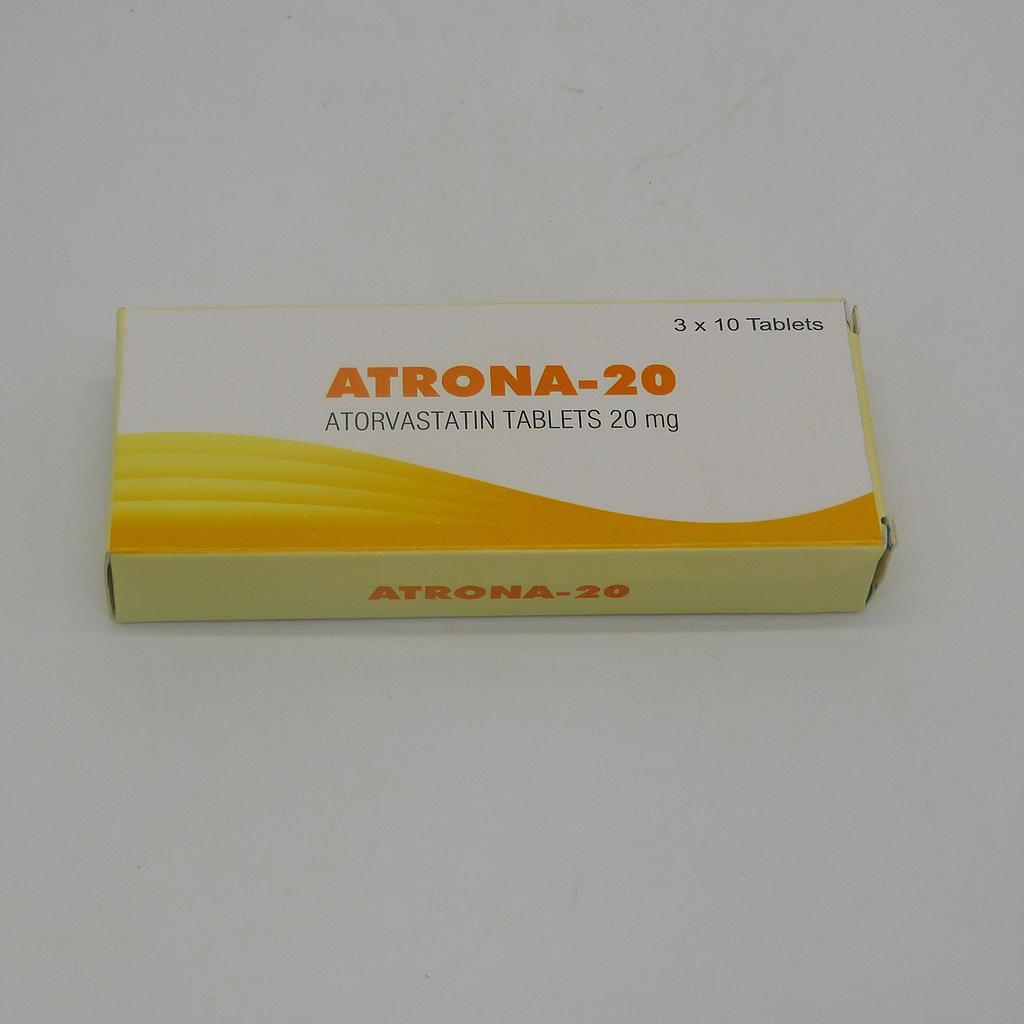 Atorvastatin 20mg Tablets (Atrona-20)