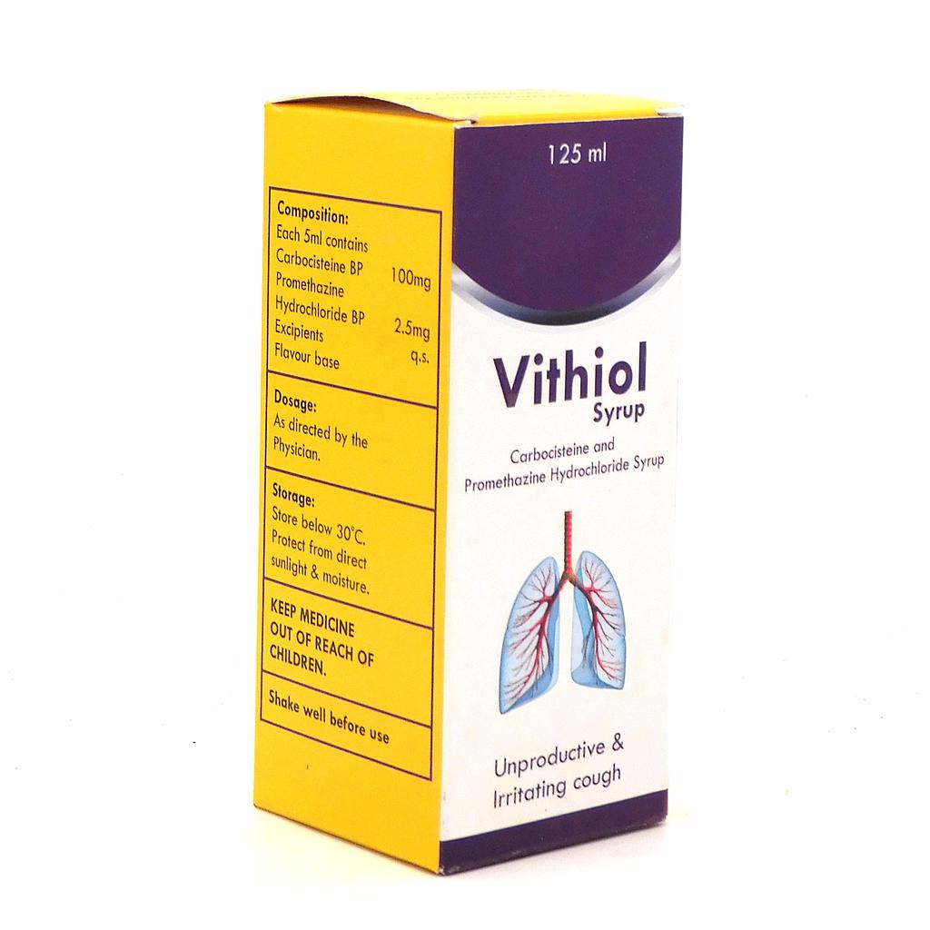 Carbocisteine/Promethazine Hcl 100mg/2.5mg Syrup 125ml (Vithiol)