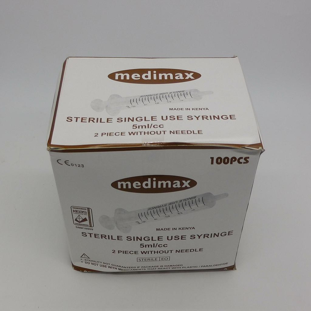 Syringe 5cc Without Needle (Medimax)