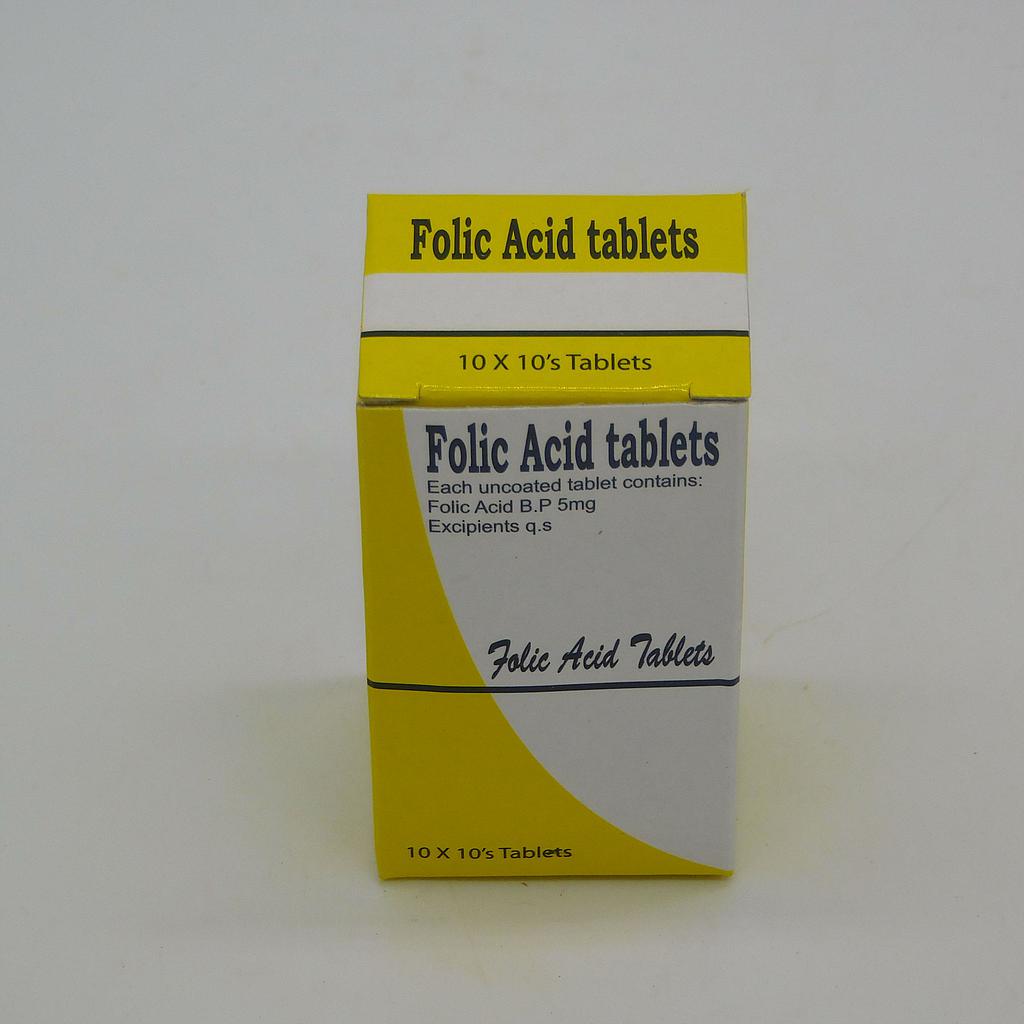 Folic Acid 5mg Tablets Blister (Benmed) 