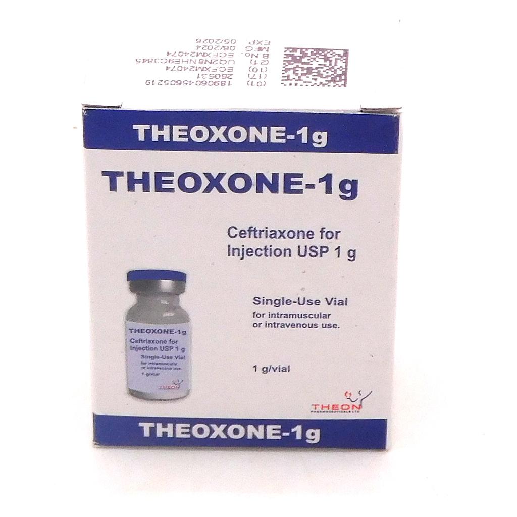 Ceftriaxone 1g Injection (Theoxone)