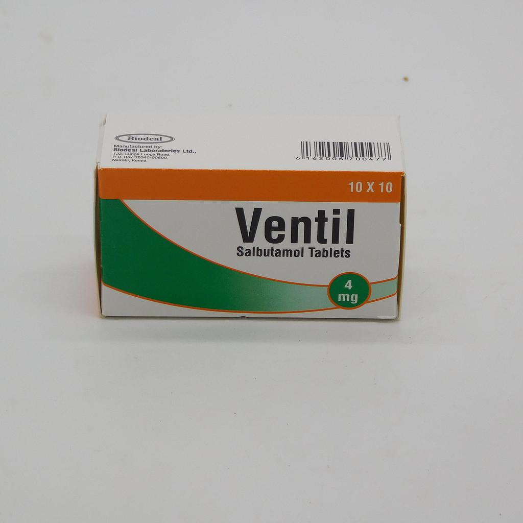 Salbutamol 4mg Tablets Blister (Ventil)