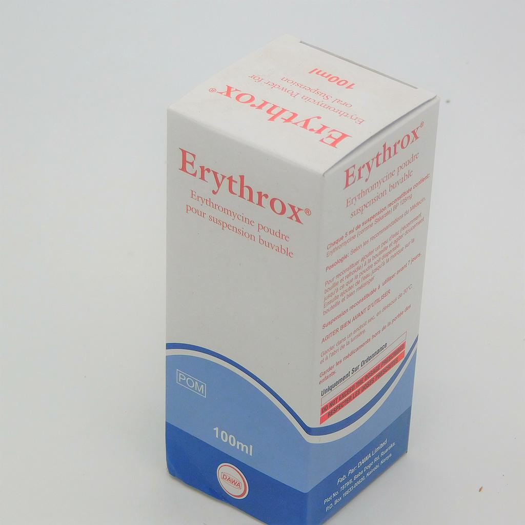 Erythromycin 125mg/5ml Dry Suspension 100ml (Erythrox)