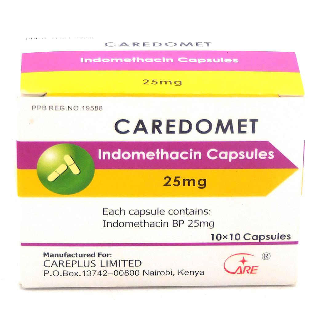 Indomethacin 25mg Capsules (Caredomet)