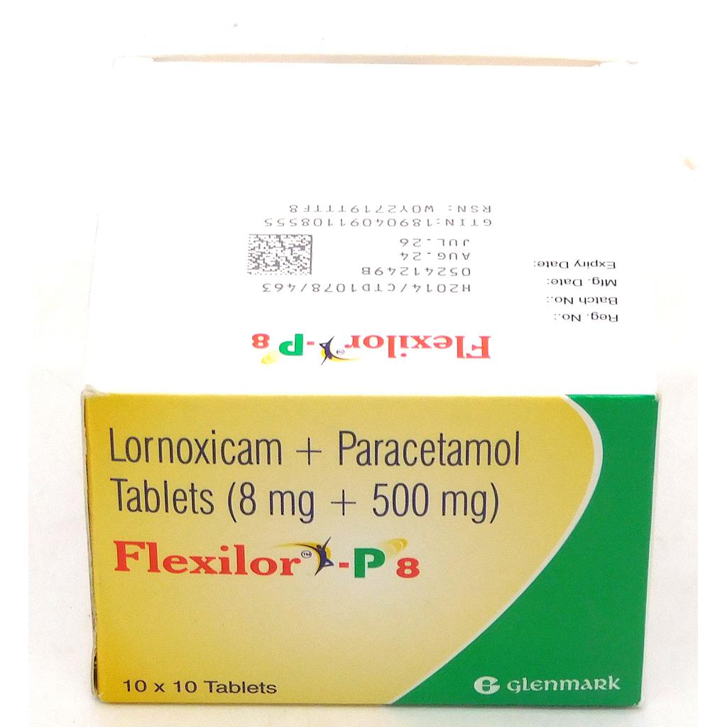 Lornoxicam/Paracetamol 8mg/500mg Tablets (Flexilor-P8)