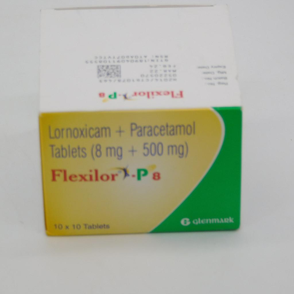 Lornoxicam/Paracetamol 8mg/500mg Tablets (Flexilor-P8)