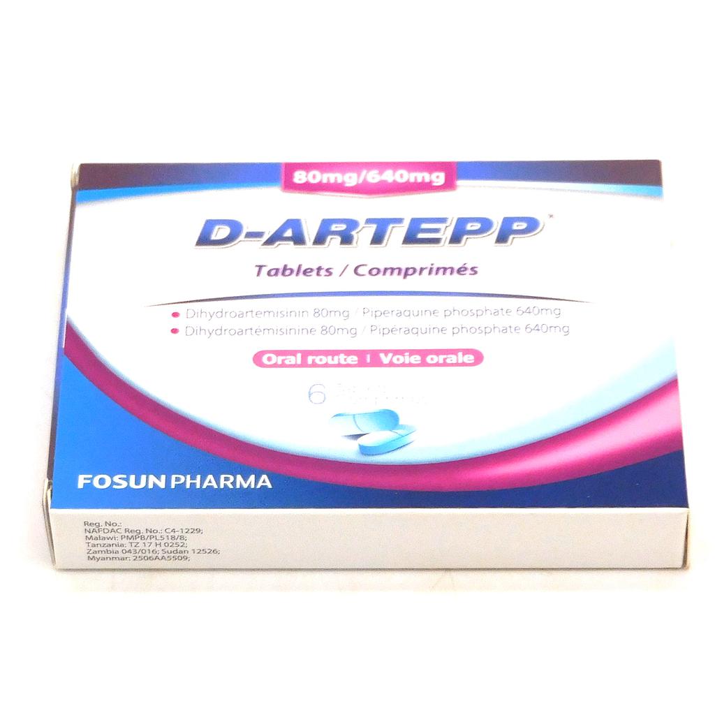 Dihydroartemisinin/Piperaquine Phosphate 80mg/640mg Tablets (D-ARTEPP)