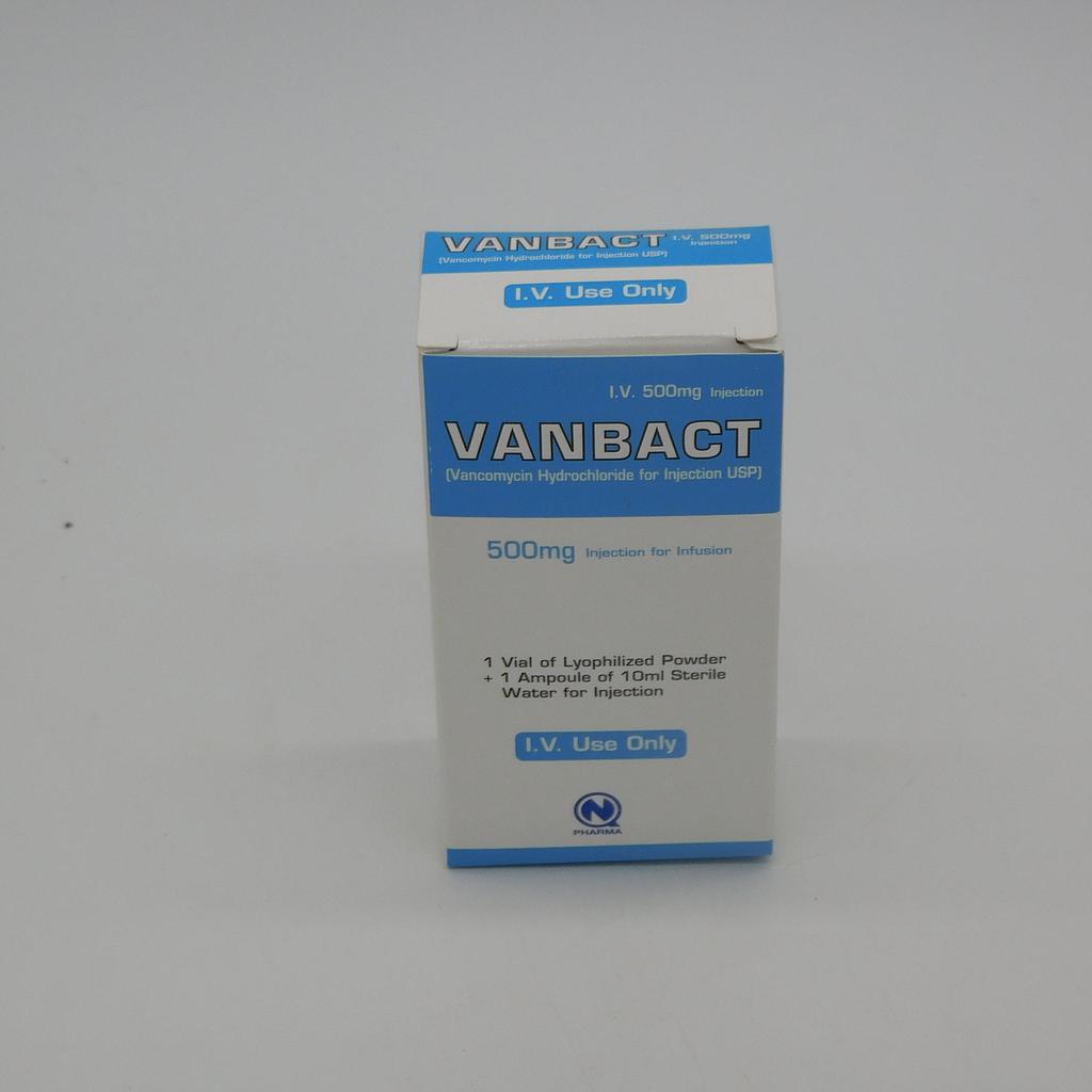 Vancomycin Hydrochloride 500mg Injection (Vanbact)