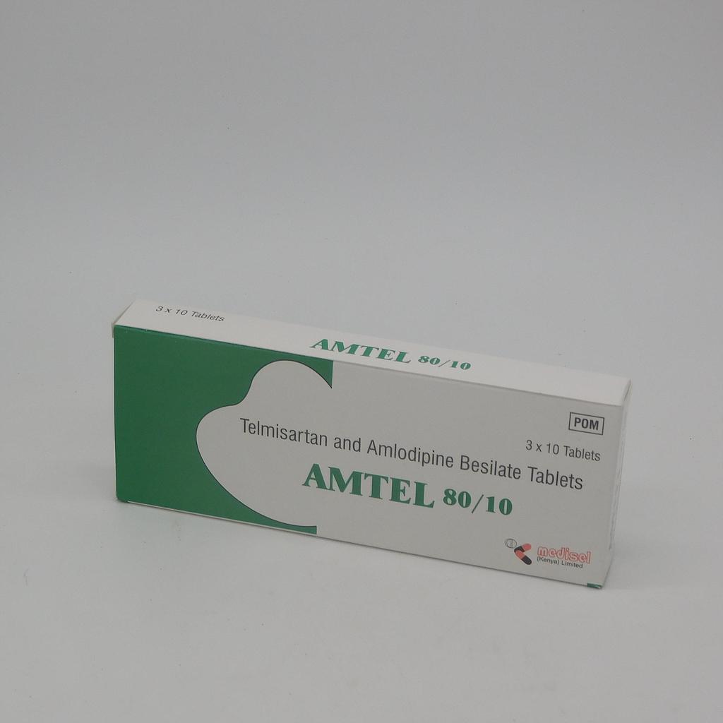 Telmisartan/Amlodipine 80mg/10mg Tablets (AMTEL 80/10)