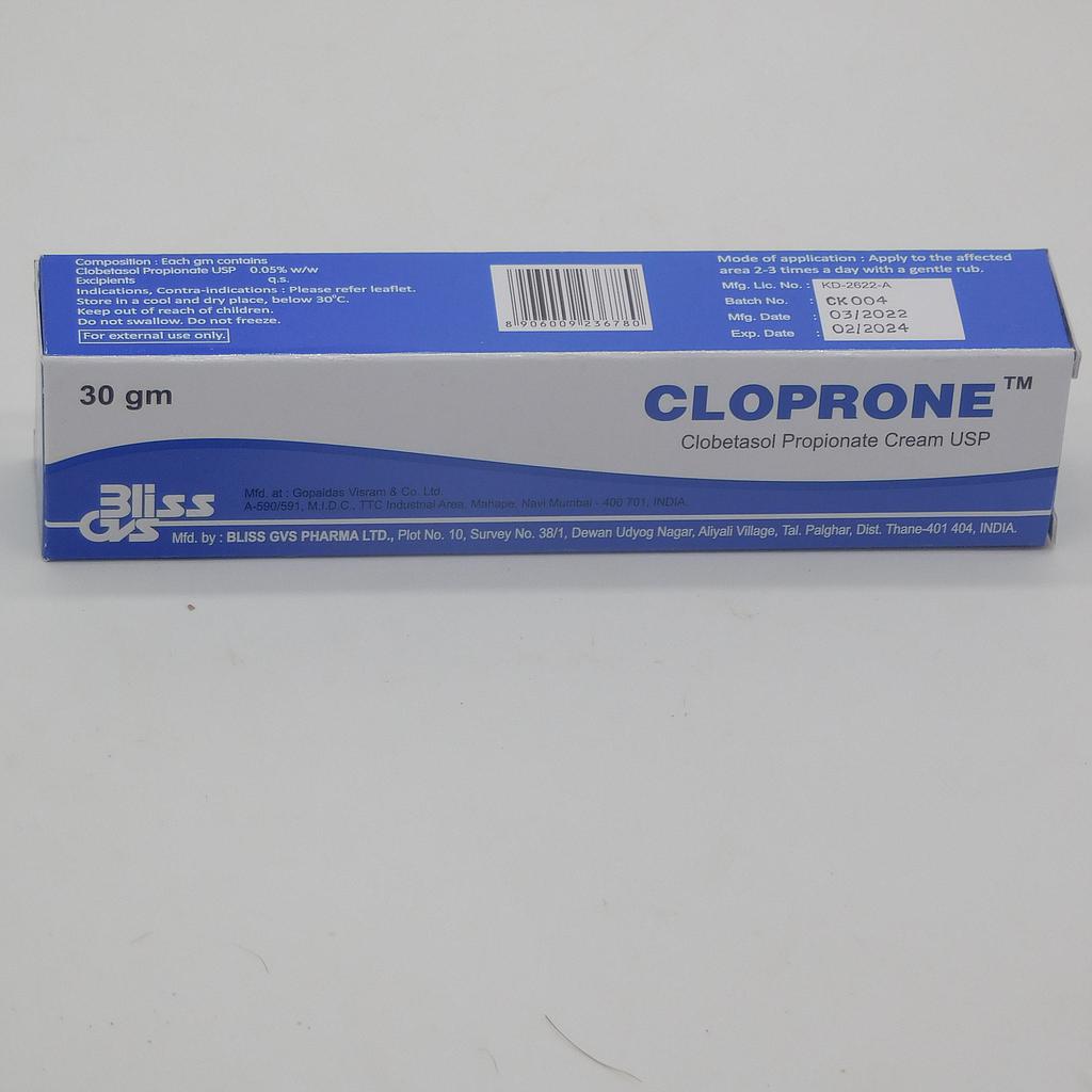 Clobetasol Cream 30g (Cloprone)