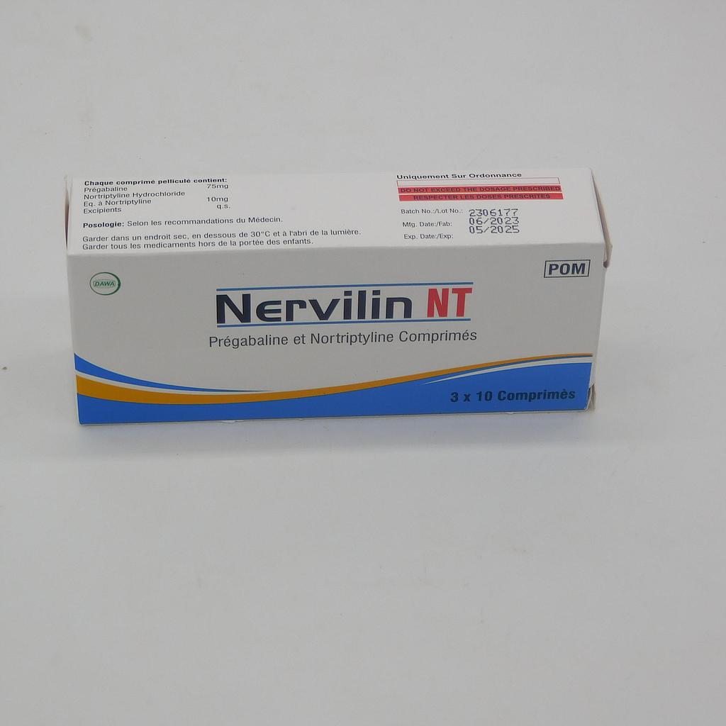 Pregabalin &amp; Nortriptyline 75/10mg Tablets (Nervilin NT)