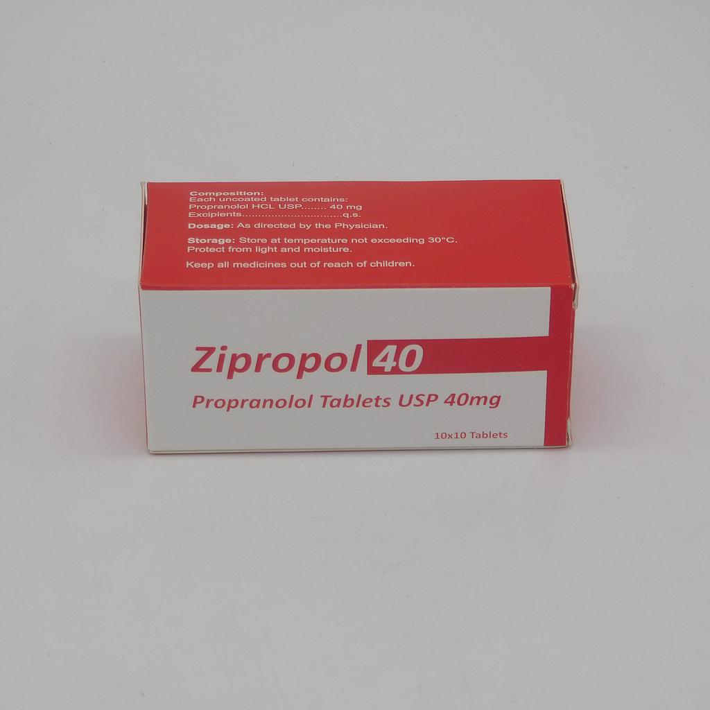 Propranolol 40mg Tablets (Zipropol 40)