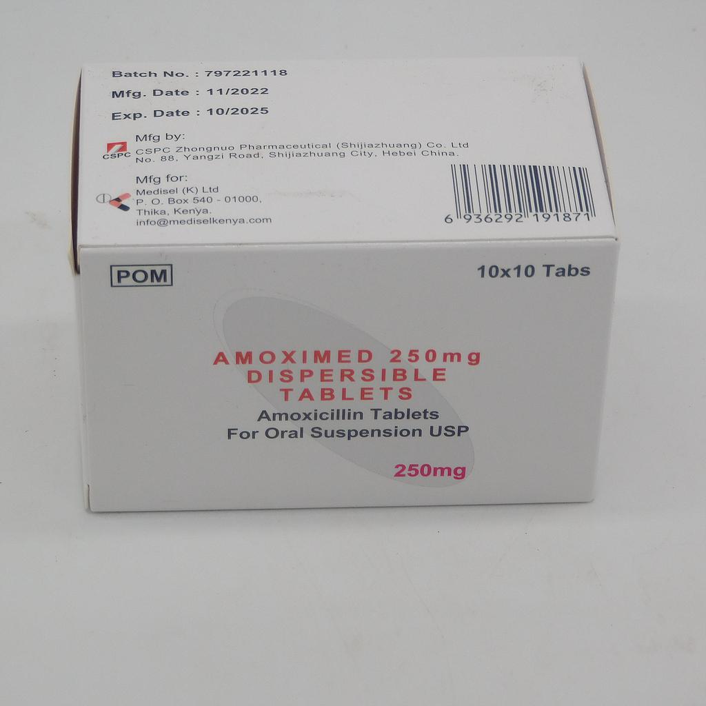 Amoxicillin 250mg Tablets Dispersible (Amoximed DT)