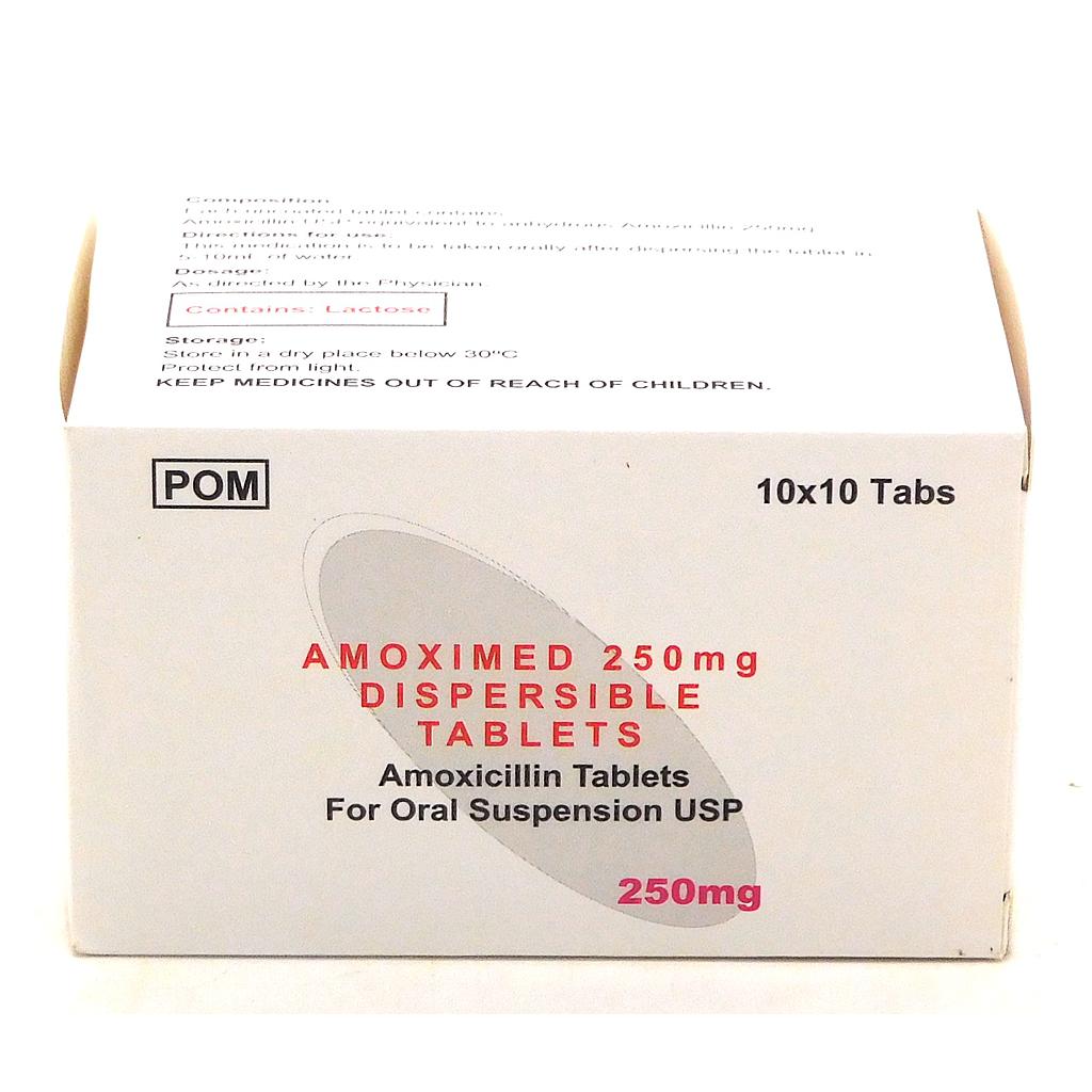 Amoxicillin 250mg Tablets Dispersible (Amoximed DT)