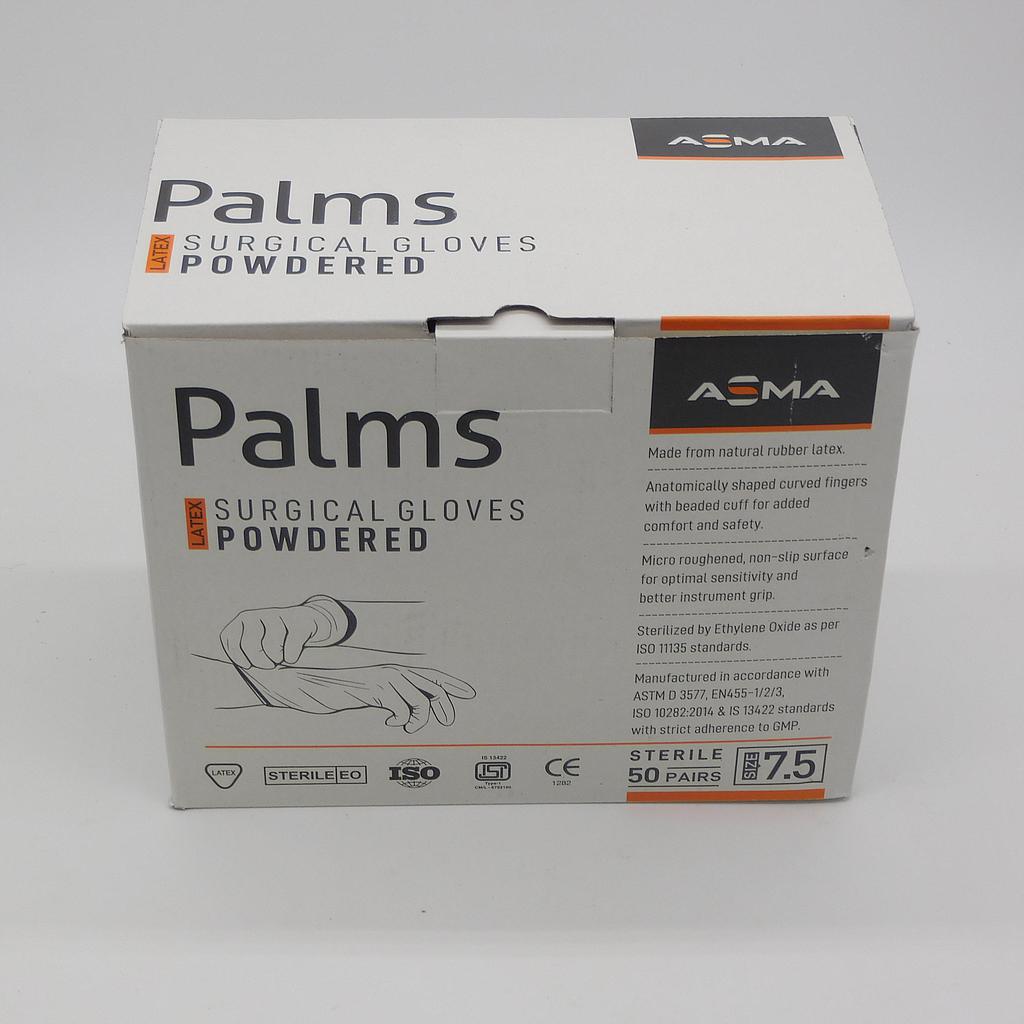 Surgical Sterile Gloves 7.5 inch Pair (Palms)