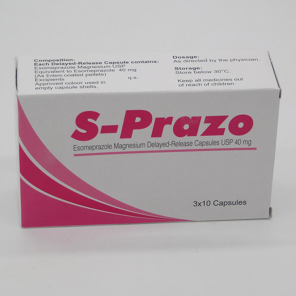 Esomeprazole 40mg Capsules (S-Prazo)