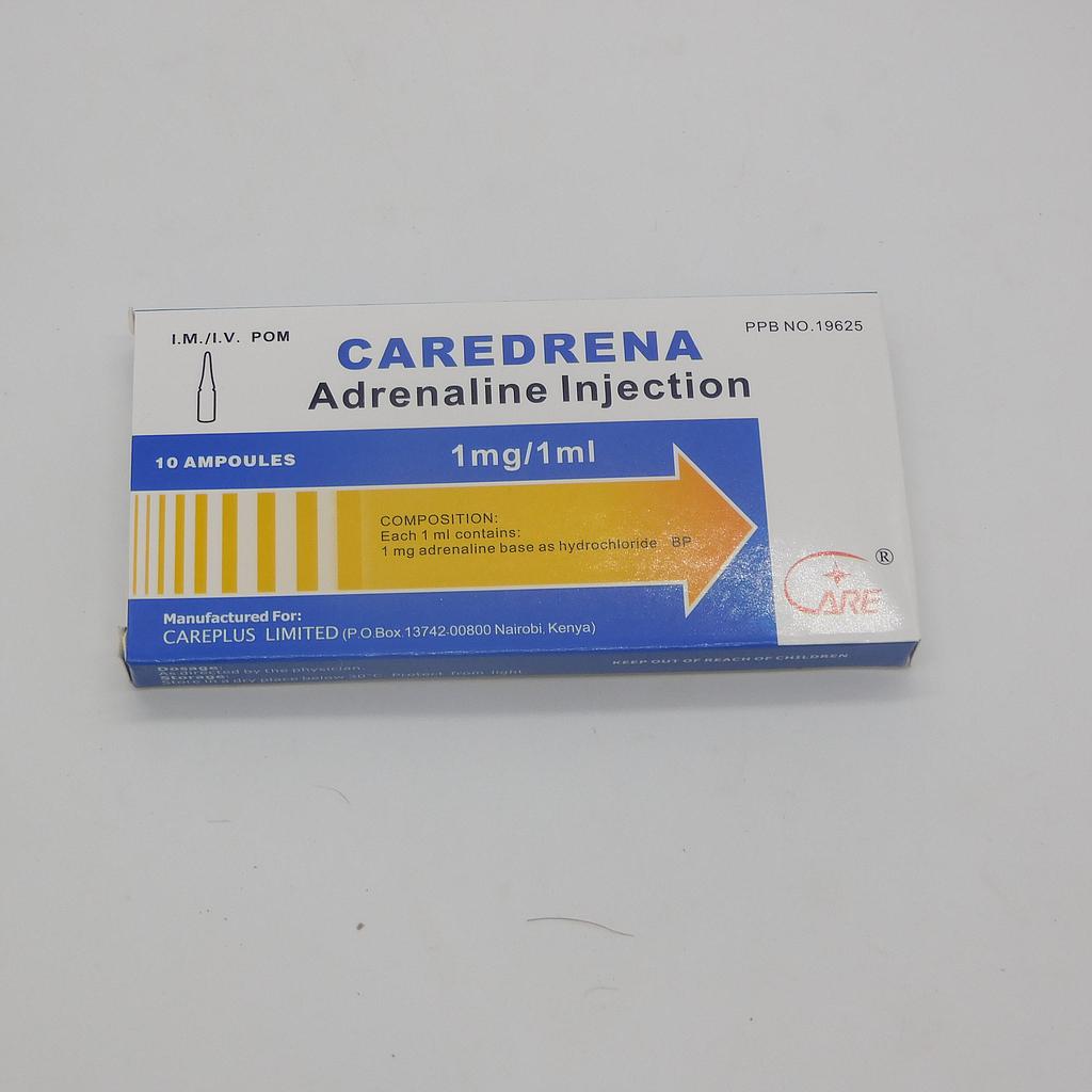 Adrenaline 1mg/ml Injection Ampoule (Caredrena)