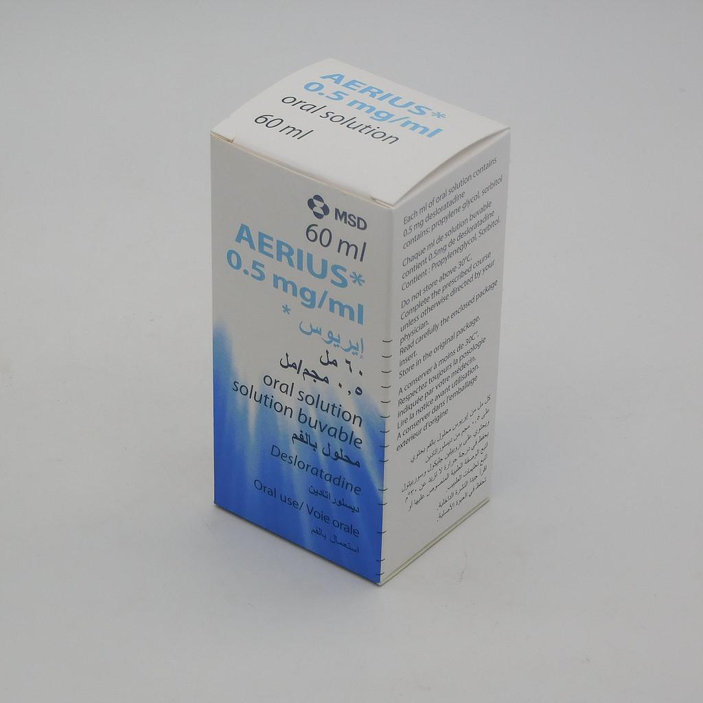 Desloratidine 0.5mg/ml Oral Solution 60ml (AERIUS)
