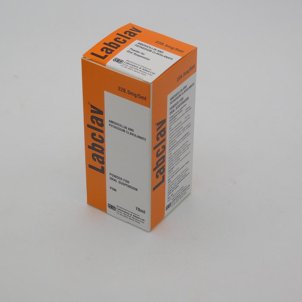 Amoxicillin/Clavulanate Potassium 228mg/5ml 70ml Syrup (Labclav)